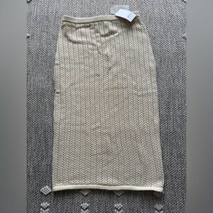 Misa Los Angeles Cream Midi Skirt